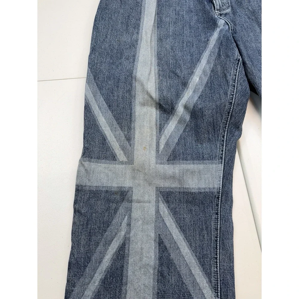 Vintage Coogi Jeans Embroidered Union Jack Flag Hip Hop Y2K W44 x L35